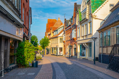 Part of street in Middelfart city ,Denmark,scandinavia,Europe 