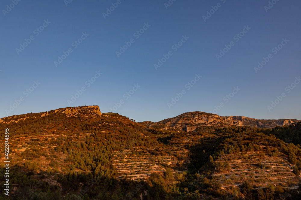 Fototapeta premium sunset in the mountains