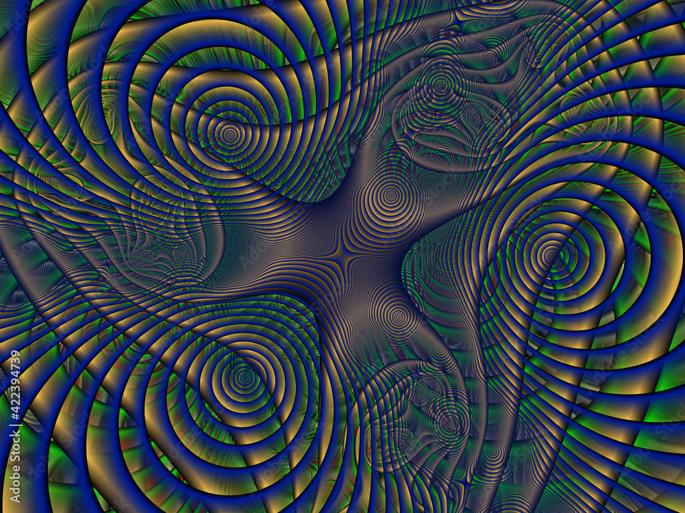 Violet blue stars fractal burst background