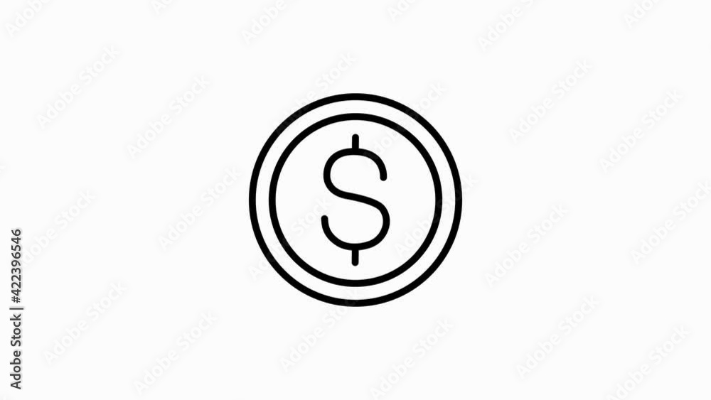 Business and finance line icon of for modern concepts, web and apps on white background. Motion graphic. Business and finance line icon of for modern concepts, web and apps on white background. Motion graphic.