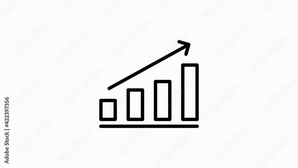 Business and finance line icon of for modern concepts, web and apps on white background. Motion graphic. Business and finance line icon of for modern concepts, web and apps on white background. Motion graphic.