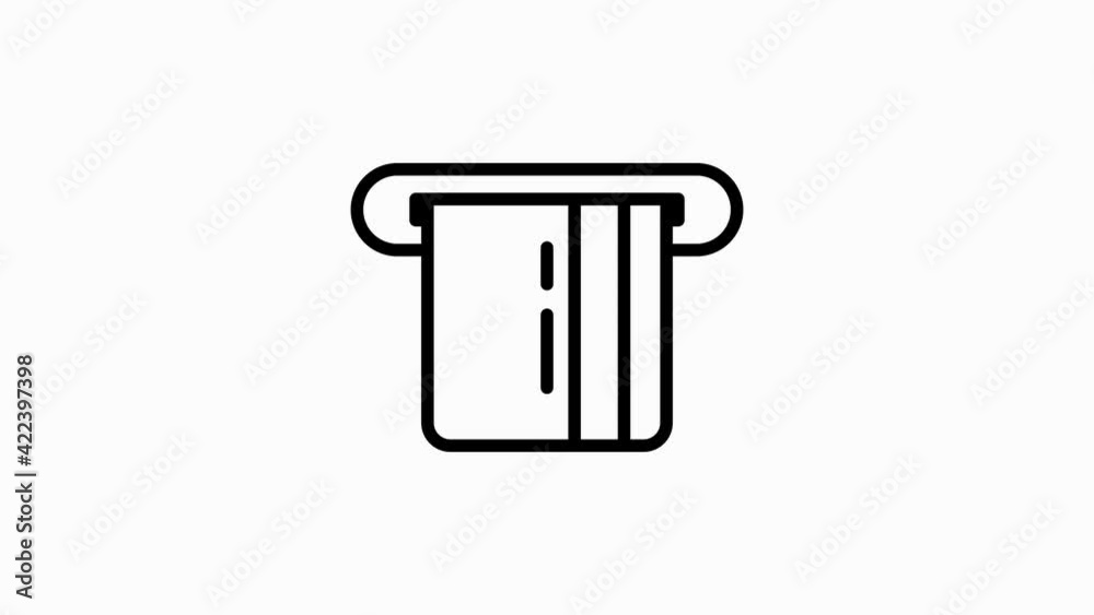 Business and finance line icon of for modern concepts, web and apps on white background. Motion graphic.