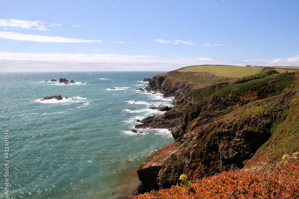 Fototapeta premium A view of the Cornwall Coat at Lizard Point
