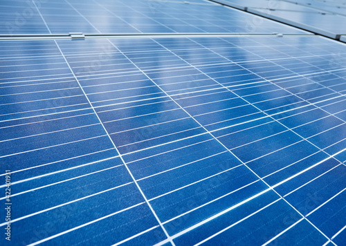 Close up solar photovoltaic panels