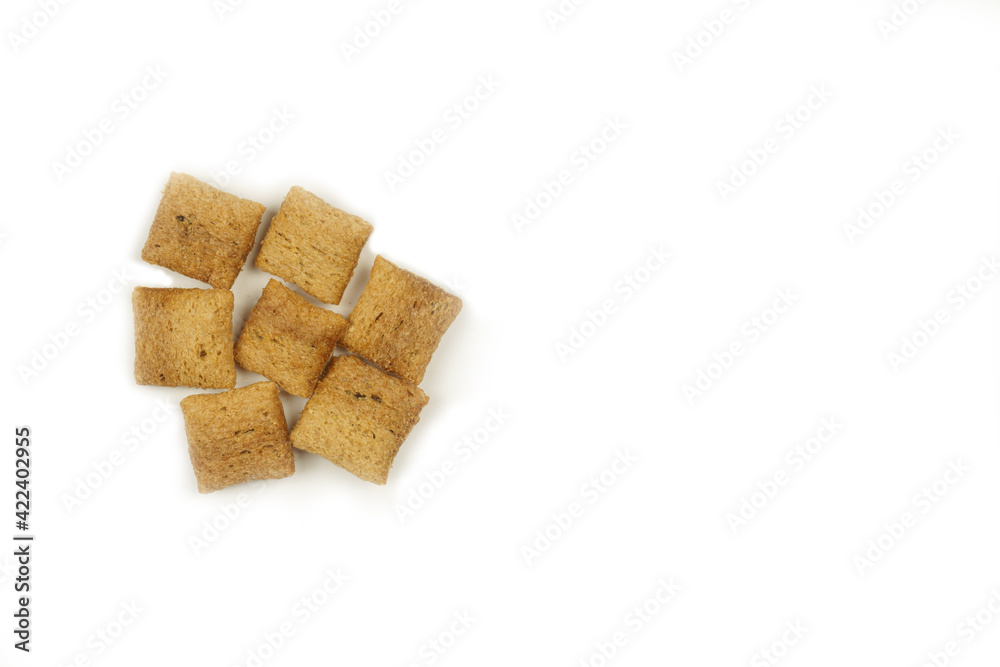 Some chocolate pads . Close-up. Isolated. Some chocolate pads . Close-up. Isolated.