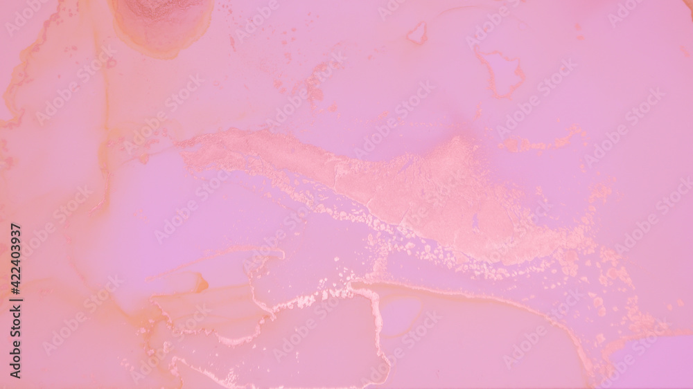 Fototapeta premium Feminine Ink Wash. Marble Mix. Oil Color Effect. Acrylic Splash. Delicate Fluid Paint. Alcohol Ink Wash Pastel. Luxury Illustration. Gradient Liquid Texture. Watercolor Ink Pastel.