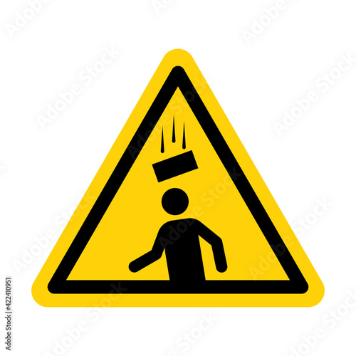 Warning Falling Debris Symbol Sign ,Vector