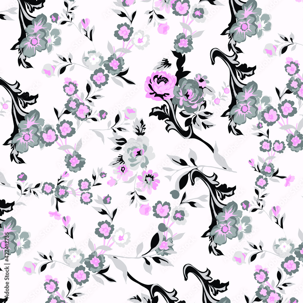 Floral background for textiles. Floral background for textiles.