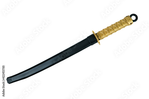 Katana sword. Japanese sword. On a white background, isolated.