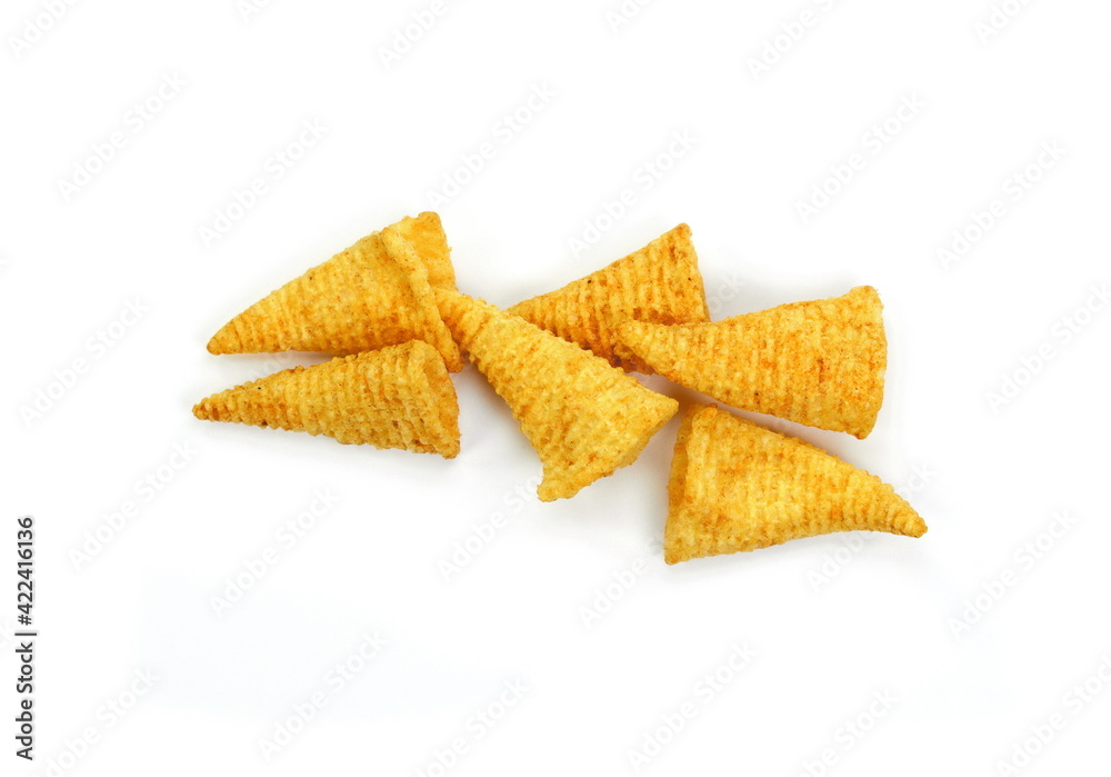 cone corn chips isolated on white background cone corn chips isolated on white background