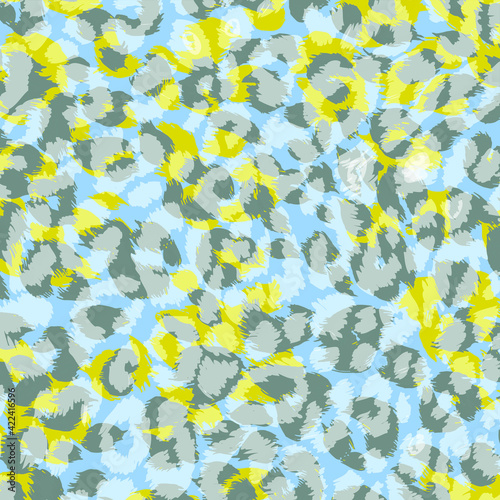 Leopard print pattern. Vector seamless background. Animal skin texture