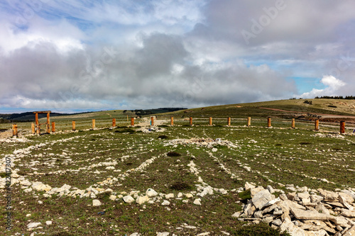 Medicine Wheel/Medicine Mountain National Historic Landmark in the Bighorn Mountains of Wyoming