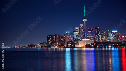 Toronto s colourful and vibrant night skyline