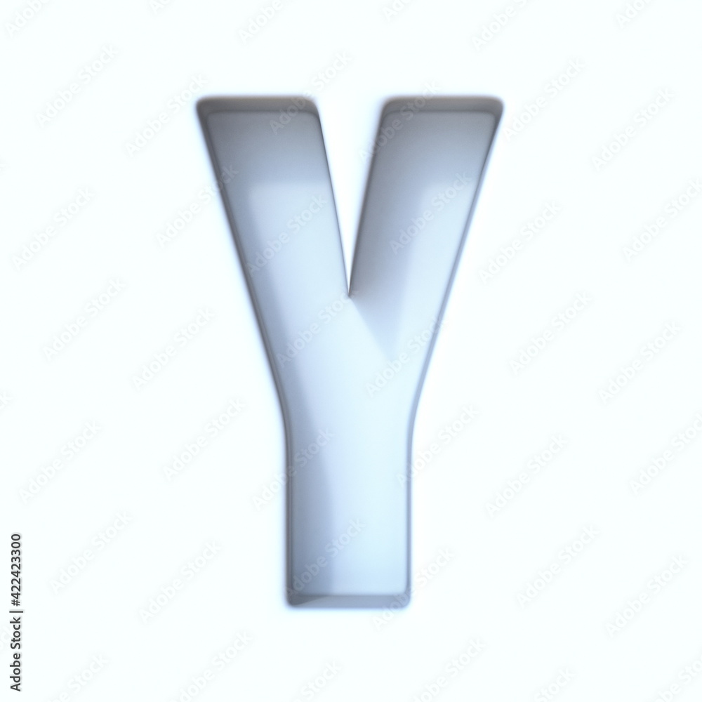 White hole shadow font Letter Y 3D White hole shadow font Letter Y 3D