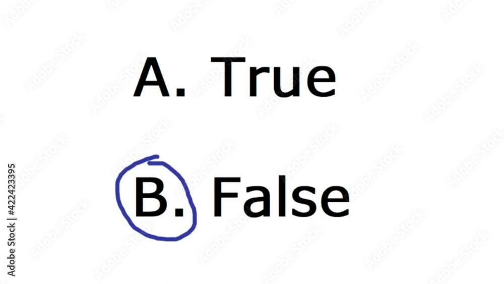 Selecting False. True or False School Question Choice. Circle False to Indicate Negative or Wrong or Incorrect or Inaccurate. Handwrite Test Decision on Paper. Selecting False. True or False School Question Choice. Circle False to Indicate Negative or Wrong or Incorrect or Inaccurate. Handwrite Test Decision on Paper.