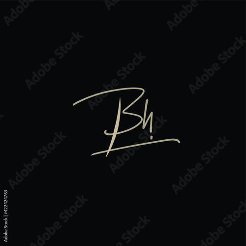 Bh handwritten logo for identity © ellie