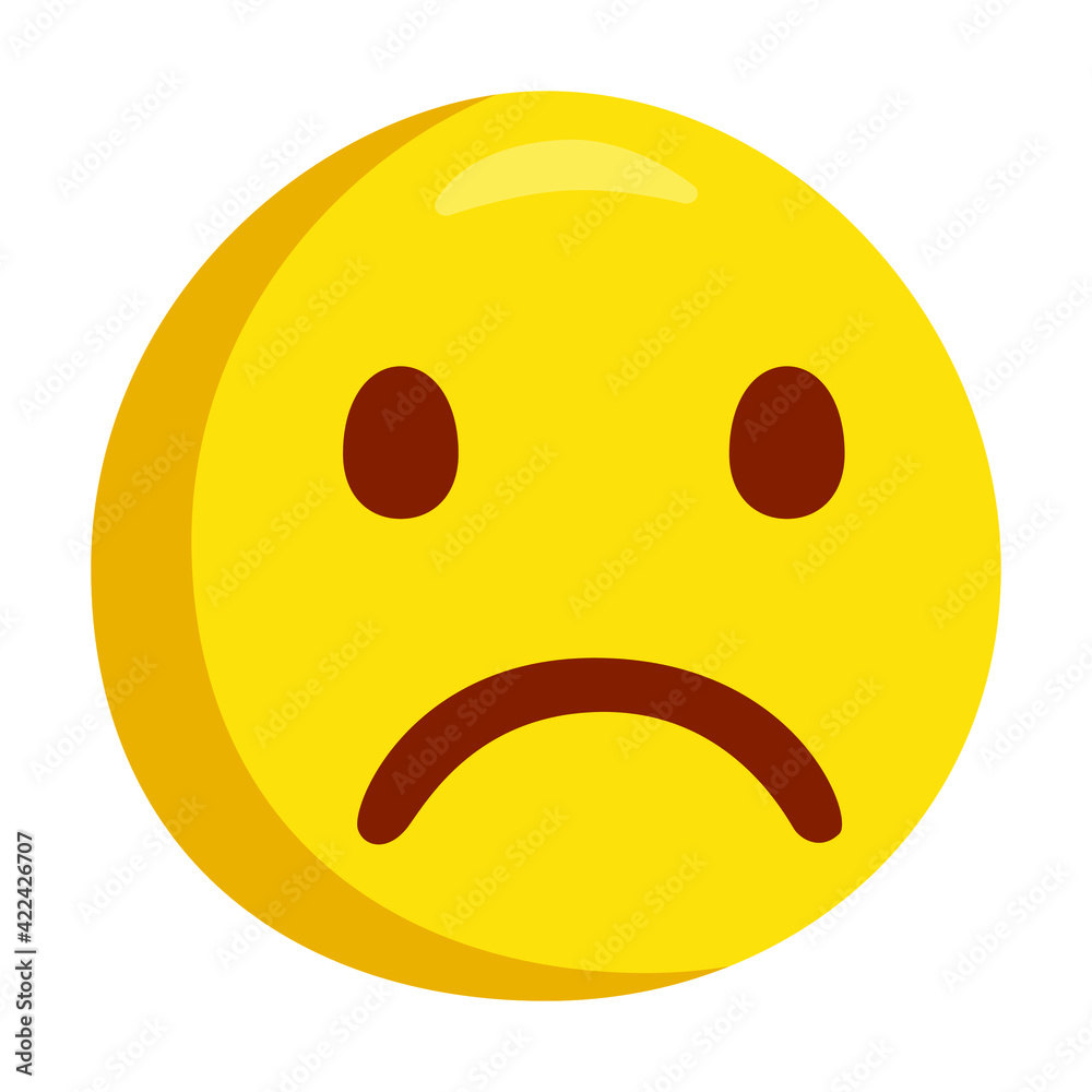 Frowning Emoji Icon Illustration. Megafrown Vector Symbol Emoticon Design Doodle Vector. Frowning Emoji Icon Illustration. Megafrown Vector Symbol Emoticon Design Doodle Vector.