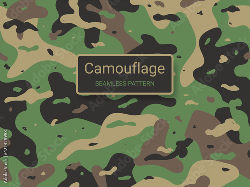 Army and military camouflage texture seamless pattern background