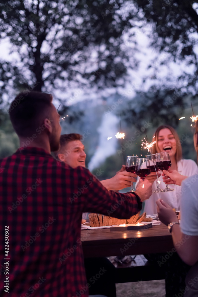 Obraz premium french dinner party on summer