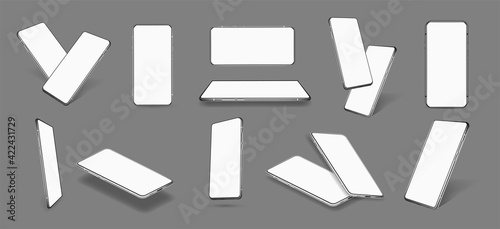 smartphone, shadow, screen, presentation, tablet, 3d, view, realistic, white, up, 11, app, new, telephone, portable, phone, background, cellular, mock, device, frame, template, blank, concept, isolate