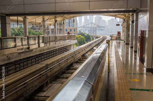 Station of monorail line in Chongqing  China