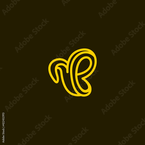letter B banana logo