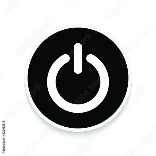 Power button icon vector. Eps 10 vector illustration.