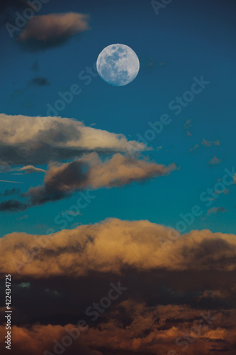 moon and clouds