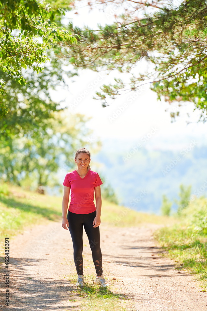 woman enjoying in a healthy lifestyle while jogging woman enjoying in a healthy lifestyle while jogging