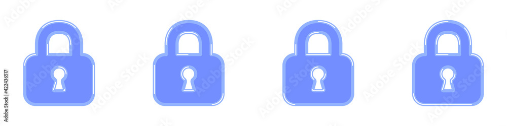 Locks icons set. Locks vector set of trendy blue icons. Burglary protection icons set. Locks protection web icons set. Vector illustration. Locks icons set. Locks vector set of trendy blue icons. Burglary protection icons set. Locks protection web icons set. Vector illustration.
