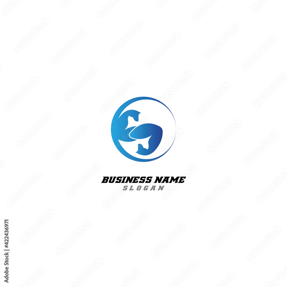 Fitness Logo Design vector illustrationicon