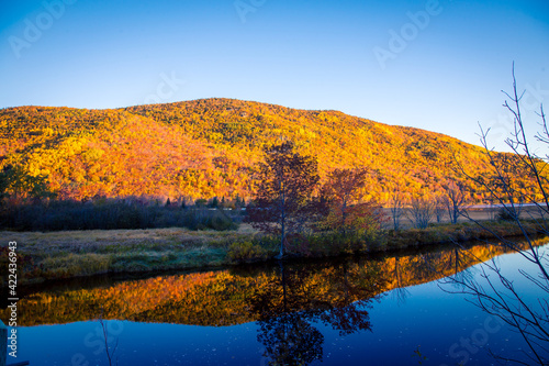 lake in the fall in Cape Breton