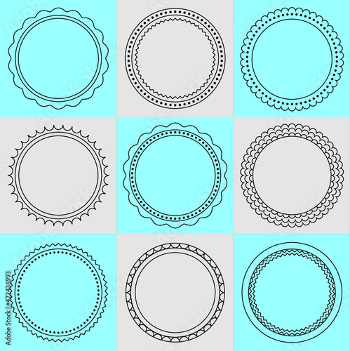 set of vintage circular frames