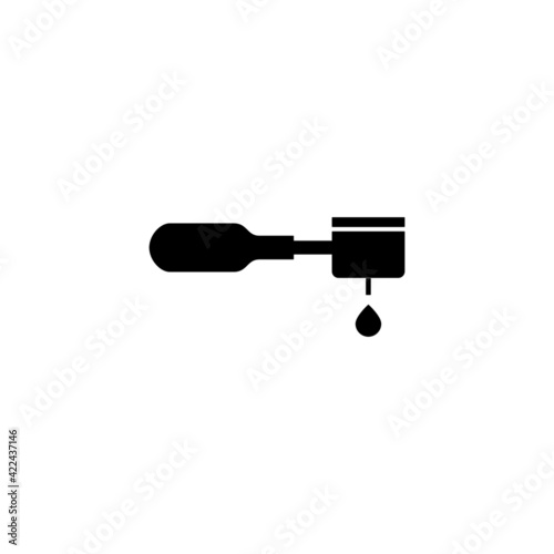 coffee portafilter icon in solid black flat shape glyph icon, isolated on white background 