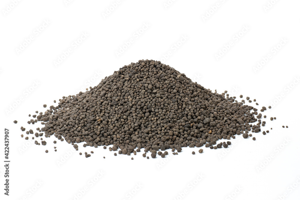 Chemical fertilizers isolated on white background. Phosphorus fertilizers Chemical fertilizers isolated on white background. Phosphorus fertilizers