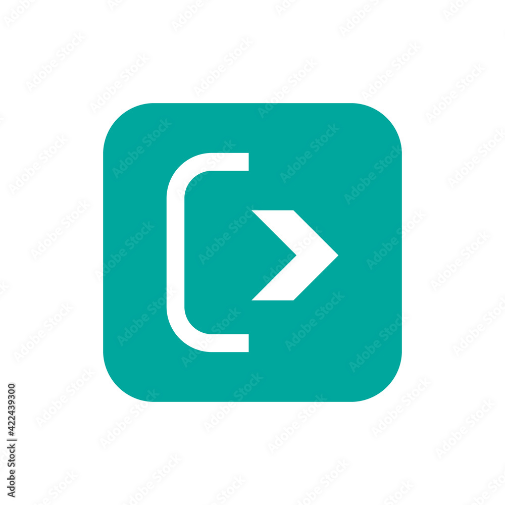 Logout icon design. vector illustration Logout icon design. vector illustration