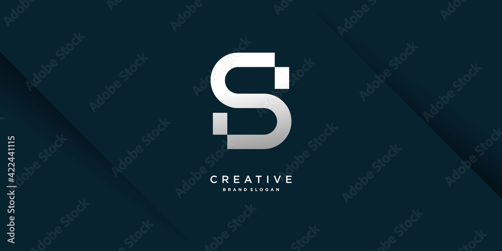 Letter logo with initial S, with modern bold concept Premium Vector part 1