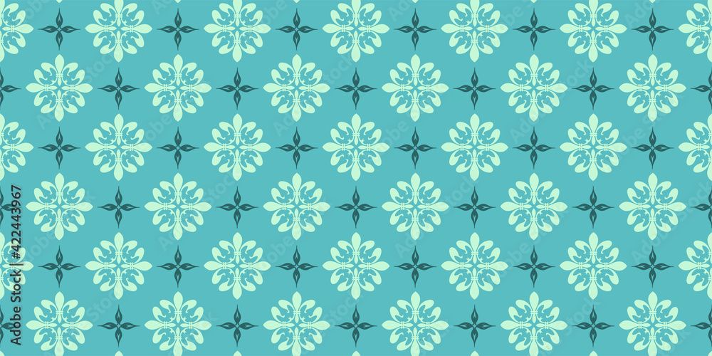 decorative background pattern on a green background. Wallpaper texture for your design. Vector graphics