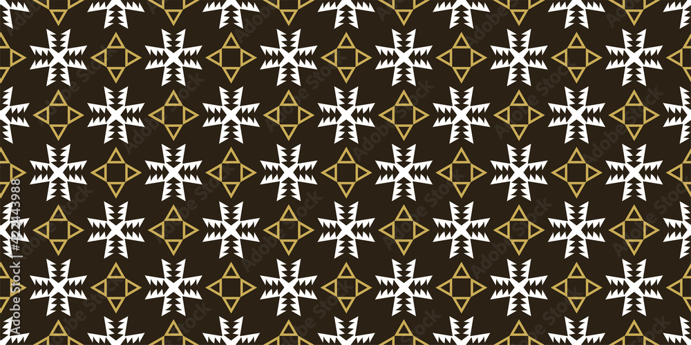 background pattern with decorative ornaments on a black background in retro style. Wallpaper texture for your design. Vector illustration background pattern with decorative ornaments on a black background in retro style. Wallpaper texture for your design. Vector illustration