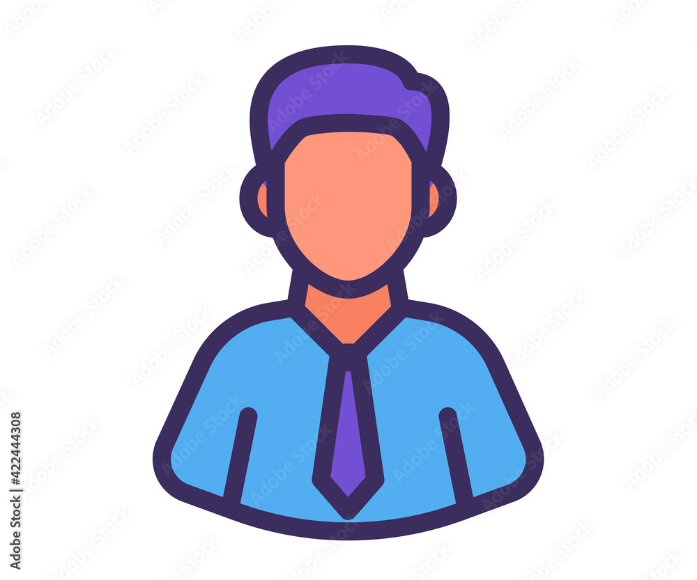 businessman employee worker single isolated icon with filled line style businessman employee worker single isolated icon with filled line style
