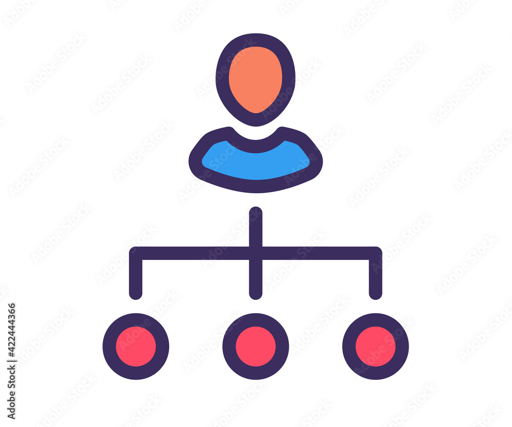 structure leadership organization single isolated icon with filled line style structure leadership organization single isolated icon with filled line style