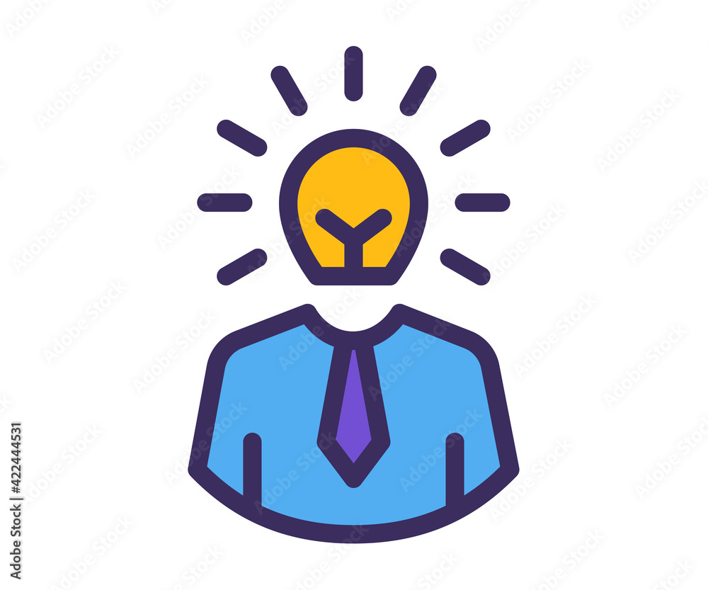 creative bulb idea single isolated icon with filled line style creative bulb idea single isolated icon with filled line style