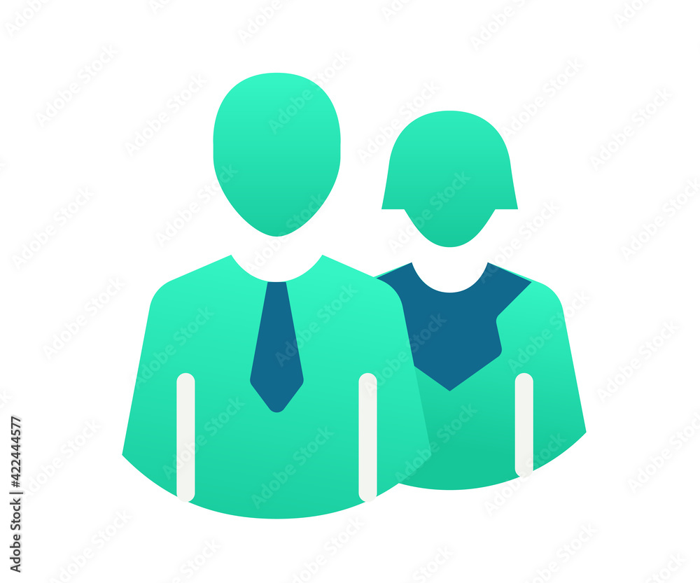 team couple consultant single isolated icon with gradient style team couple consultant single isolated icon with gradient style