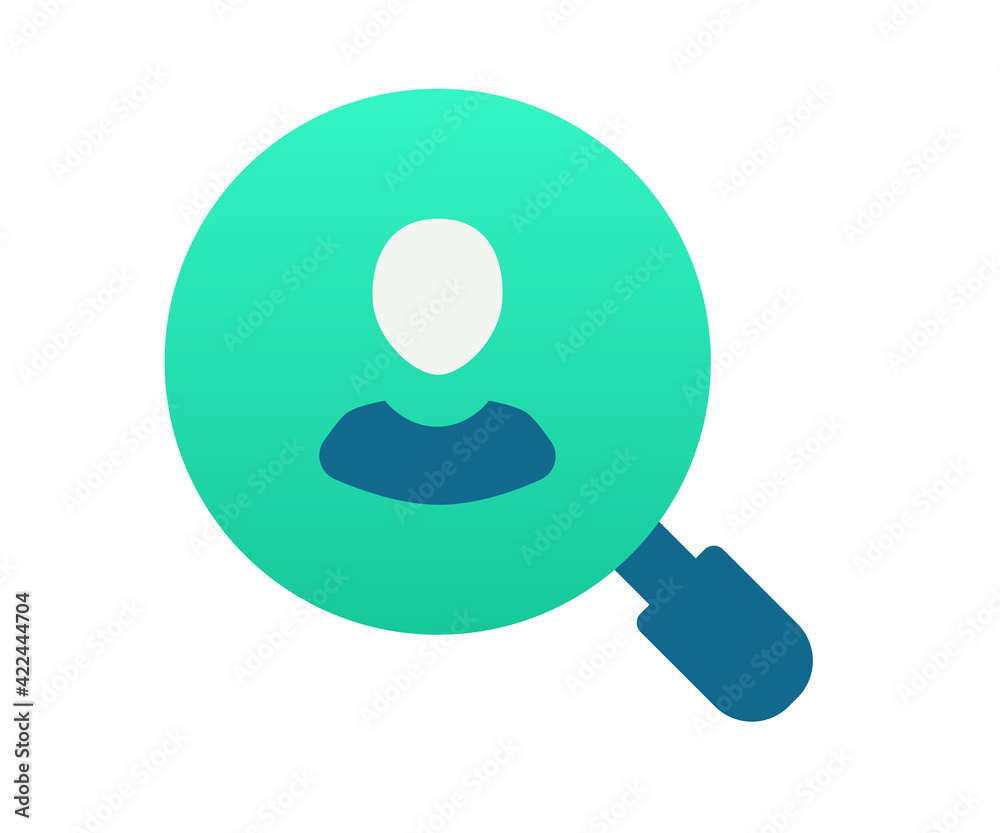 hiring find user single isolated icon with gradient style hiring find user single isolated icon with gradient style