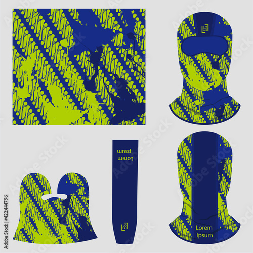 balaclava and buff full print design and pattern