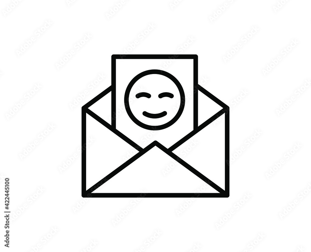 Greeting card line icon. High quality outline symbol for web design or mobile app. Thin line sign for design logo. Black outline pictogram on white background Greeting card line icon. High quality outline symbol for web design or mobile app. Thin line sign for design logo. Black outline pictogram on white background