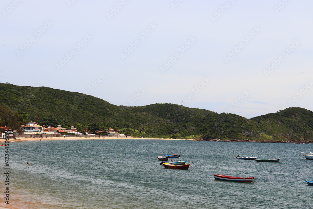 Obraz premium barcos em Búzios rio de janeiro