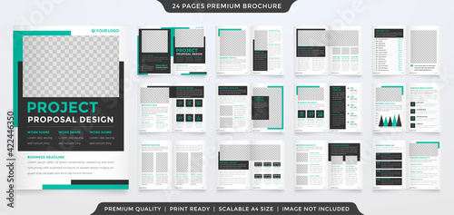 a4 business brochure template design with minimalist and modern layout use for annual report and presentation