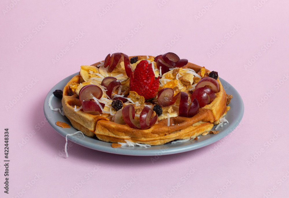 waffle whit grapes waffle whit grapes