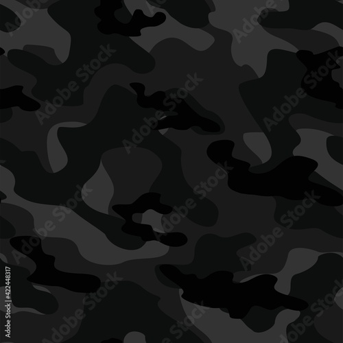 military camouflage vector seamless pattern dark